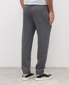 Brunello Cucinelli Сірі меланжеві спортивні штани MW8633243G