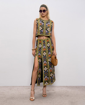 Alemais Зелений топ Oasira з розрізами 6490T