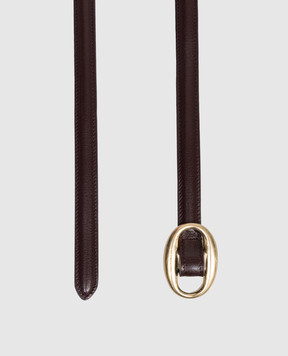 Saint Laurent Бордовий шкіряний пояс 756409AACJG