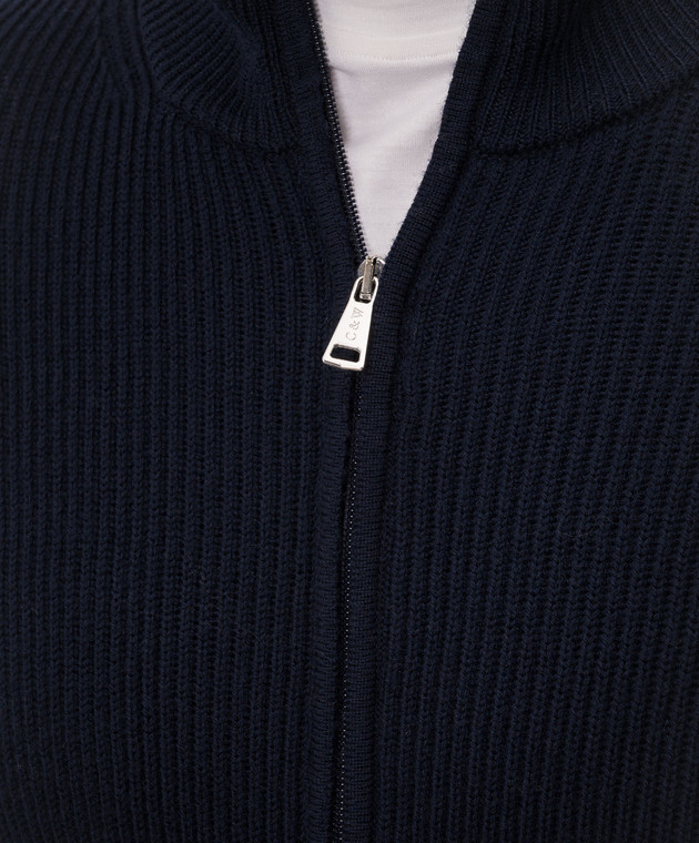 Cashmere&Whiskey Синій кардиган з вовни мериноса 83110 зображення 5