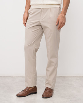 Stefano Ricci Бежеві штани з шовком M1T8100006CTKE1U