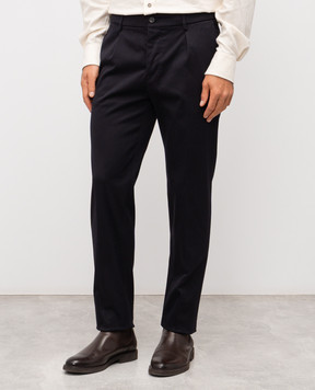 Peserico Синие брюки из хлопка R54701L107960