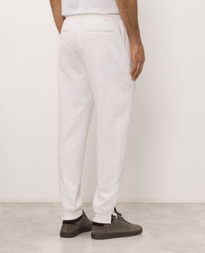 Brunello Cucinelli джоггеры цвета айвори MR8073268G