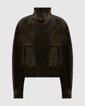 Saint Laurent Зелена замшева куртка 785562YC2AY