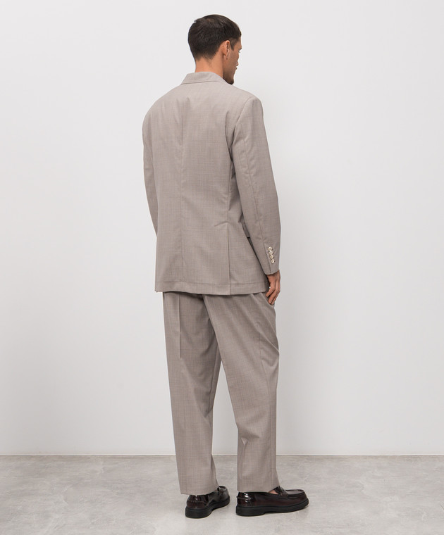 Brunello Cucinelli Бежевый костюм из шерсти M032P9CTN изображение 4