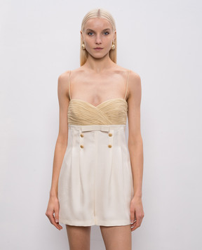 Valentino Бежевий комбінезон із шовку 8B3VE3R590G