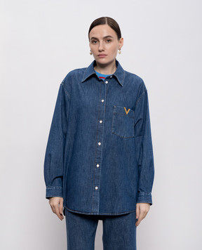 Valentino Синяя джинсовая рубашка 8B3DB03K9YA