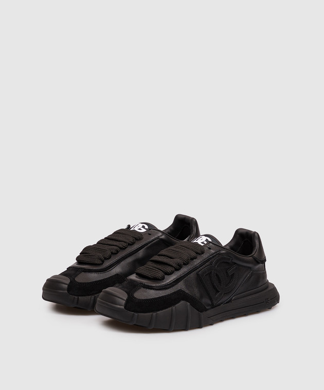 Dolce&Gabbana Чорні шкіряні кросівки Dg Athletic CS2384A0569 зображення 2