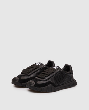 Dolce&Gabbana Чорні шкіряні кросівки Dg Athletic CS2384A0569