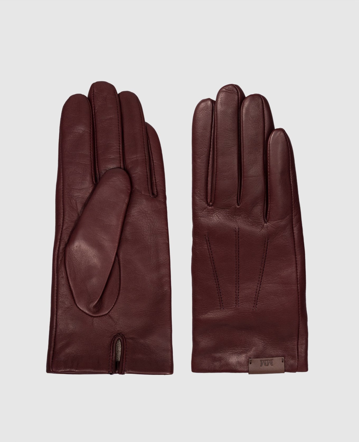 Burgundy leather gloves Max Mara