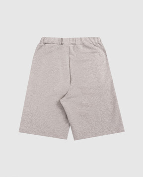 Balmain Дитячі сірі шорти з вишивкою BY6Q29Z31881214