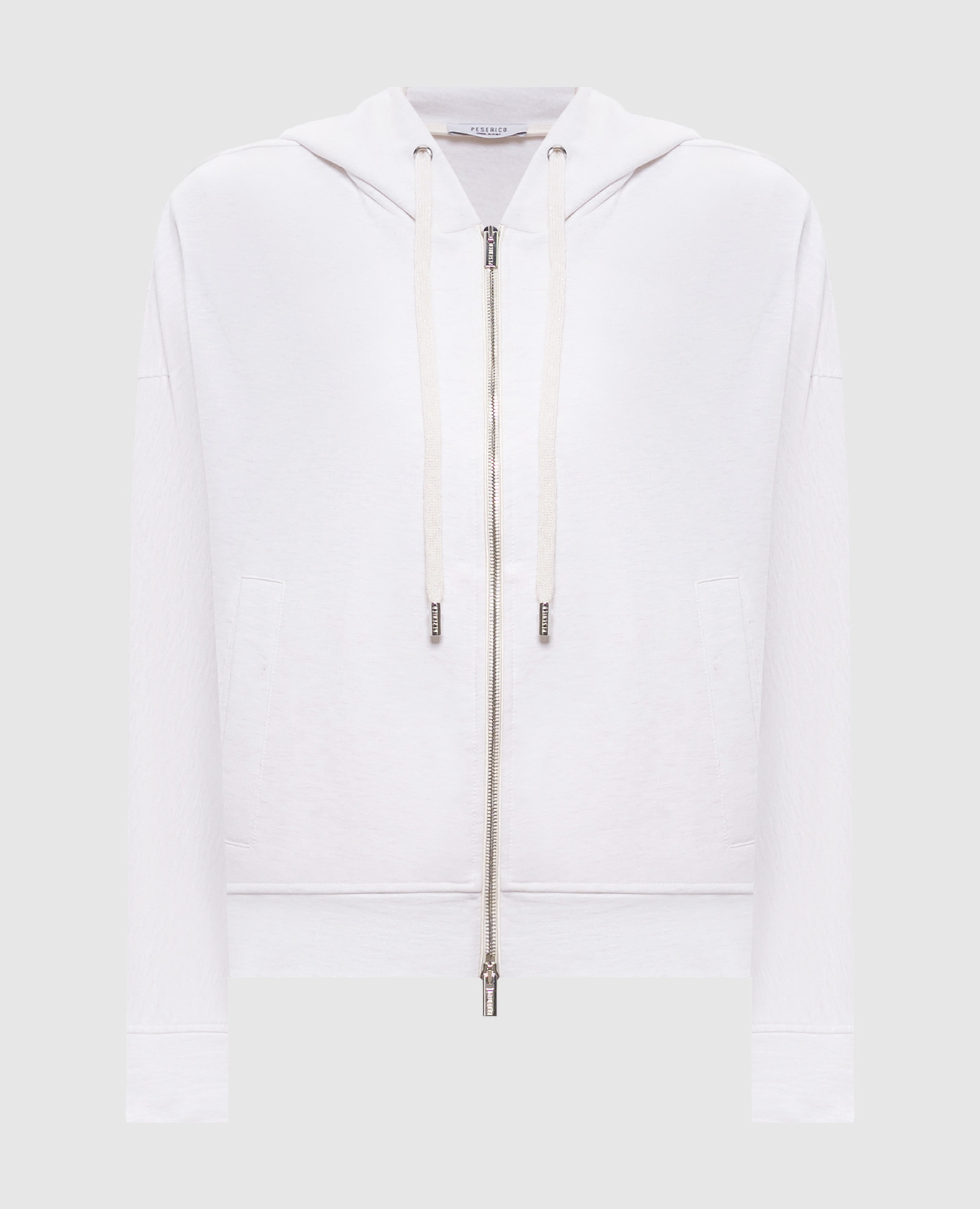 Белая меланжевая спортивная куртка