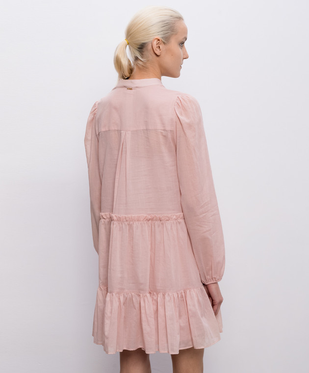 Twinset Розовое платье с металлическим логотипом 261TF2050 изображение 4