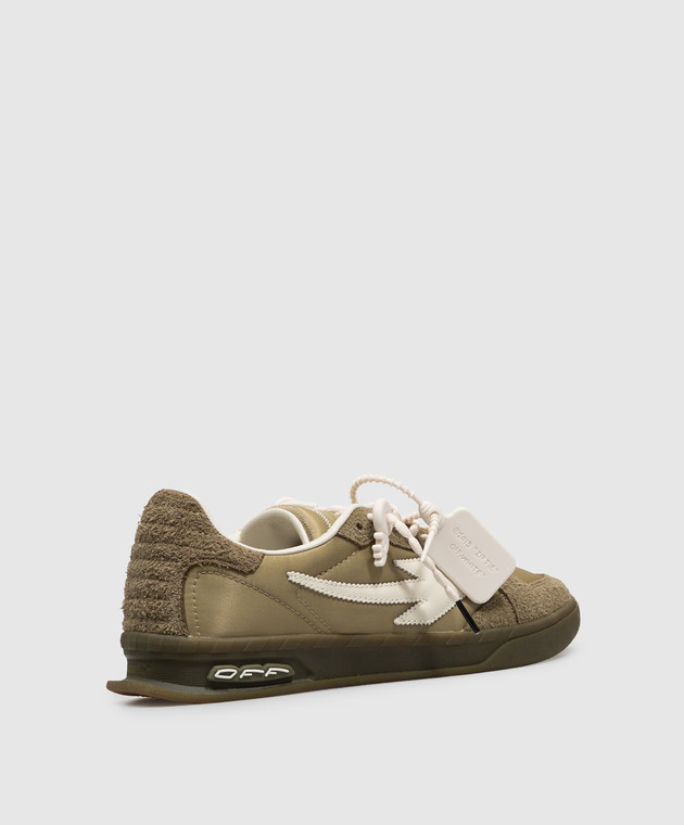 Off-White Комбинированные кроссовки End Of Play цвета хаки OF05761310 изображение 3