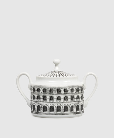 Белая фарфоровая сахарница Architettura