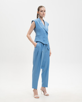 Jacob Lee Синий жилет из шерсти WV0020SS26BS