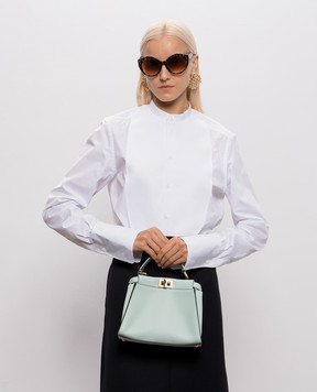 Fendi Зелена шкіряна сумка Peekaboo 8BN244AWQ8