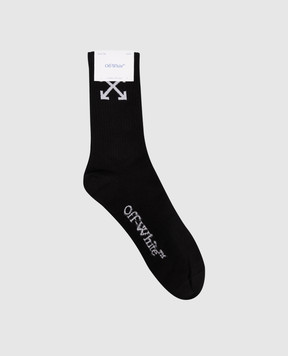 Off-White Черные носки с логотипом Arrow OMRA080C99KNI002