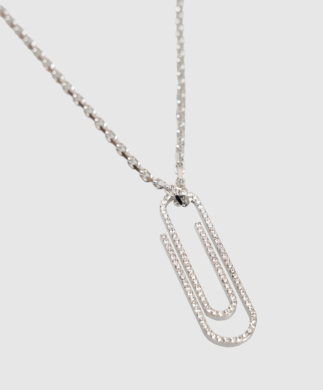 Off-White цепочка с подвеской Paperclip OWOB146S26MET001 изображение 3
