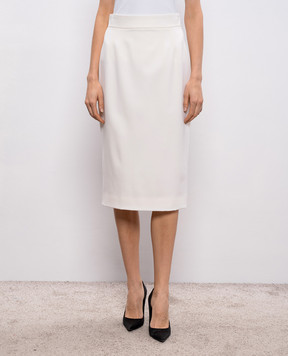 Dolce&Gabbana Юбка-карандаш цвета айвори из шерсти F4CJGTFUBGC