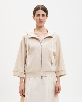 Peserico Бежевая спортивная куртка с люрексом S12080J006137