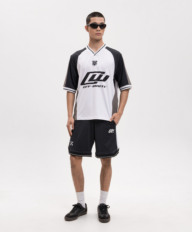 Off-White Біла футболка з перфорацією 44MAD013S26J003 зображення 2