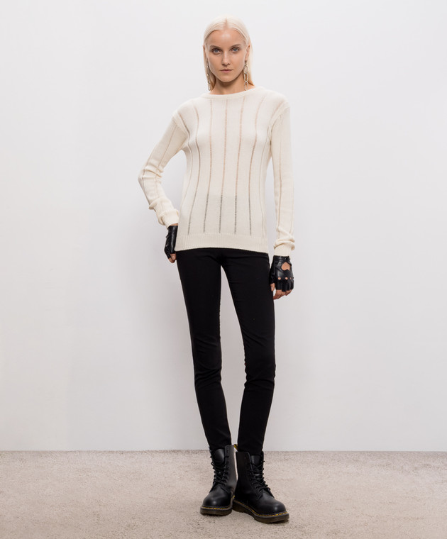 Ann Demeulemeester Джемпер Nese кольору айворі з кашеміром B0014316KN085 зображення 2