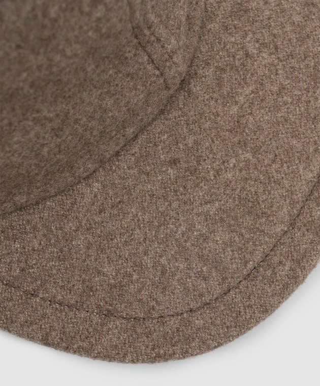 Doriani Cashmere Коричнева кепка з вовни 191T125T125 зображення 4