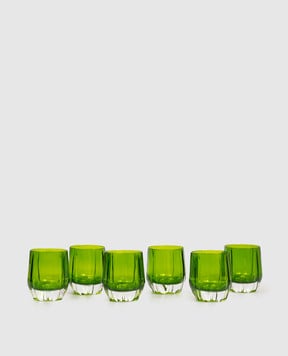 Vema Набір зелених кришталевих склянок DIAMOND 6 шт DOFDIAMOND