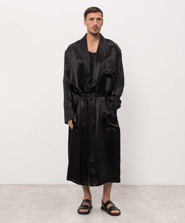 Ann Demeulemeester Черное пальто Vorm Fluid с поясом B0013928FA734 изображение 3