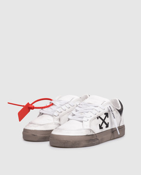 Off-White Белые кожаные кроссовки Vulc Low с винтажным эффектом OWIA288S26LEA002
