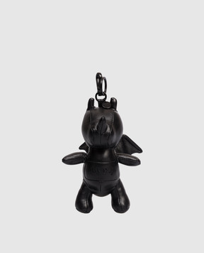 Juun.j Чорний брелок у вигляді дракона з вишивкою логотипа JC618ZP025