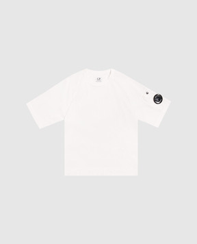 C.P. Company Дитяча біла футболка з патчем логотипа CMM00RLAA171014