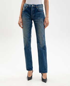 Saint Laurent Синие джинсы с эффектом потертости 827965Y35AY