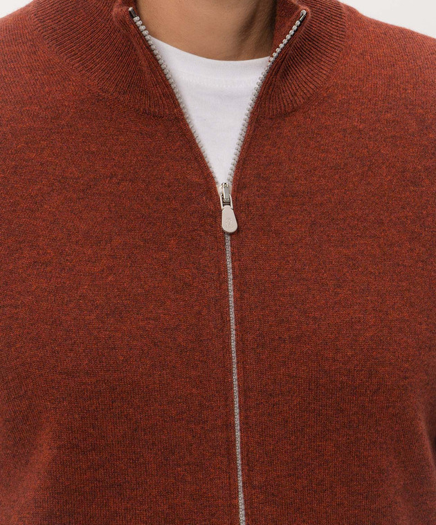 Brunello Cucinelli Терракотовый кардиган из кашемира M2200106 изображение 5