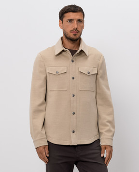Brunello Cucinelli Бежевая куртка из шерсти MV4676549