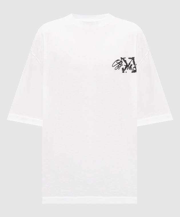 Off-White Белая футболка Stroke 2 Arrow 44MAA120F26J00H