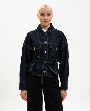 3.1 Phillip Lim Синя джинсова куртка з патчем логотипа E2616538LID