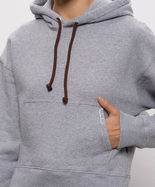 JW Anderson Серое утепленное худи JW0234PG1902 изображение 5