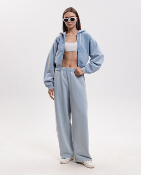 Alexander Wang Голубая спортивная куртка с кристаллами 1CC3262768
