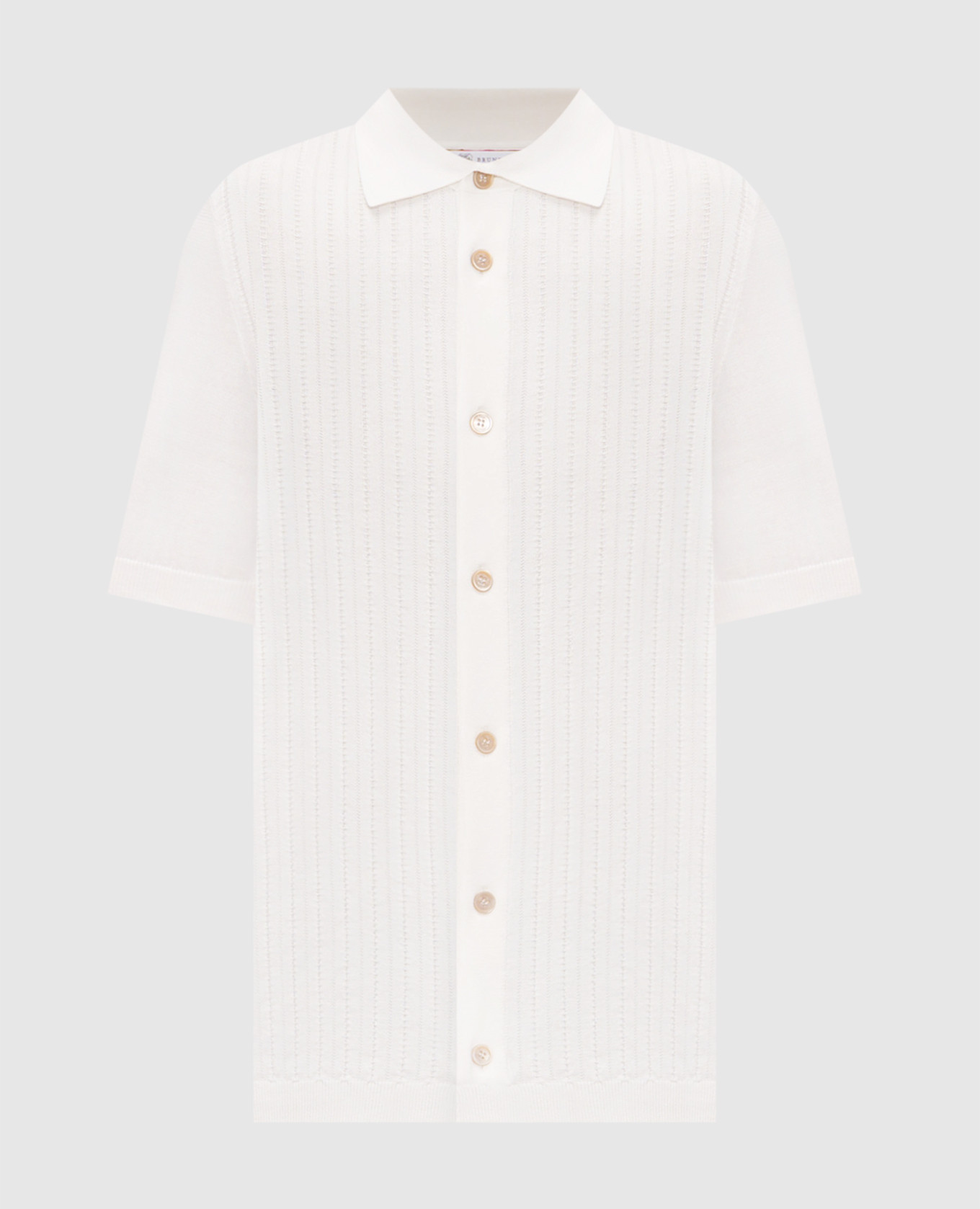 Рубашка цвета айвори с тканым узором