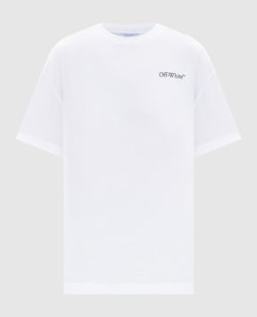 Off-White Белая футболка Half Arrow 2AA13FF25JER004