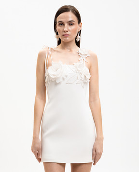 David Koma Сукня з квітковою аплікацією кольору айворі RE26DK39D