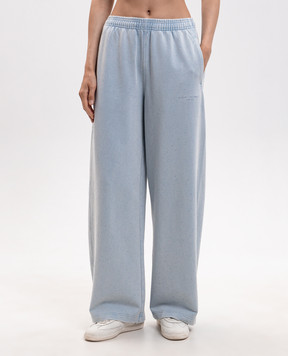 Alexander Wang Голубые спортивные штаны с кристаллами 1CC3264020