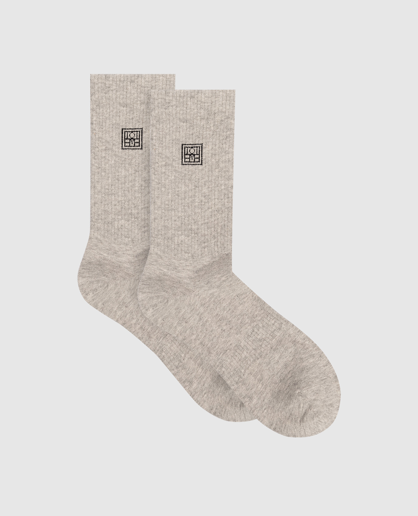 

Набор серых носков с монограммой, Серый, Носки