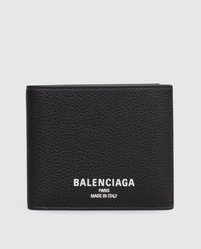 Balenciaga Черный кожаный портмоне с принтом логотипа 8066422ABV0