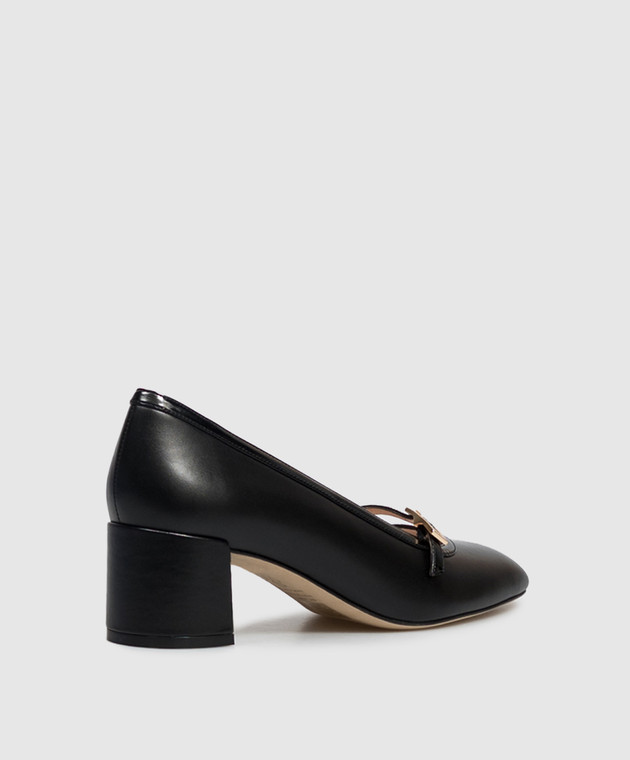 Stuart Weitzman Чорні шкіряні туфлі Georgie SO100 зображення 3