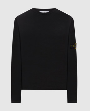 Stone Island Черный лонгслив с логотип патч L1S156100011S0297