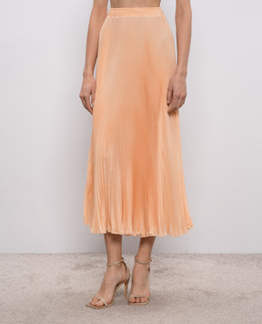Ermanno Scervino Помаранчева спідниця-плісе із шовку D482O360XFU