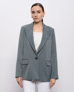 Peserico Зелений жакет з ланцюжком моніль S01976U02960